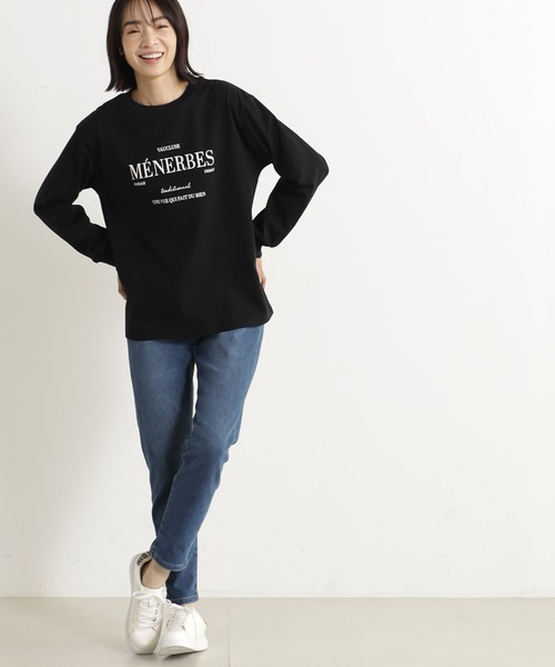 FOUND GOOD（ファウンドグッド）の「ウラキモウプリントロンT（Tシャツ/カットソー・レディース・アイボリー/ブラック/ホワイト系5/ベージュ・L/M/S）」の9枚目の写真