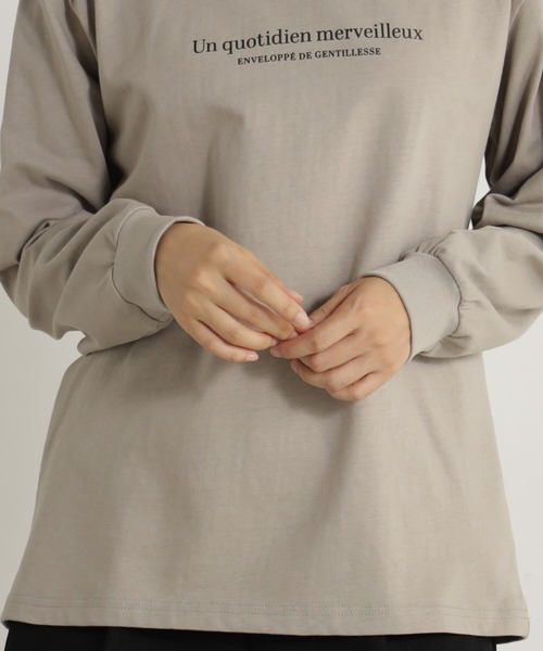 FOUND GOOD（ファウンドグッド）の「ウラキモウプリントロンT（Tシャツ/カットソー・レディース・アイボリー/ブラック/ホワイト系5/ベージュ・L/M/S）」の15枚目の写真