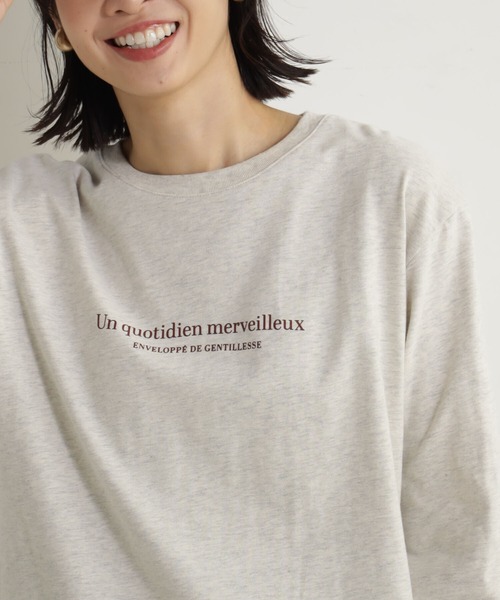 FOUND GOOD（ファウンドグッド）の「ウラキモウプリントロンT（Tシャツ/カットソー・レディース・アイボリー/ブラック/ホワイト系5/ベージュ・L/M/S）」の20枚目の写真