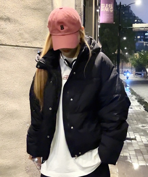 Teem Store(チームストア)の「ベーシック中綿ショート丈フードアウター(ブルゾン・レディース・ホワイト/イエロー/サックスブルー/ブラック/ワイン/ブラウン・M/L)」の9枚目の写真