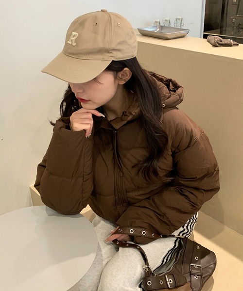 Teem Store(チームストア)の「ベーシック中綿ショート丈フードアウター(ブルゾン・レディース・ホワイト/イエロー/サックスブルー/ブラック/ワイン/ブラウン・M/L)」の17枚目の写真
