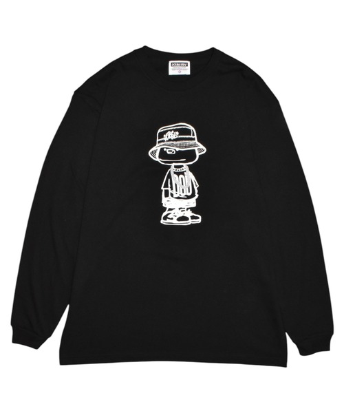 DOUBLE STEAL（ダブルスティール）の「HAT DOUBZ 長袖Tシャツ（Tシャツ/カットソー・メンズ・ホワイト/ブラック・LARGE/X-LARGE）」の2枚目の写真