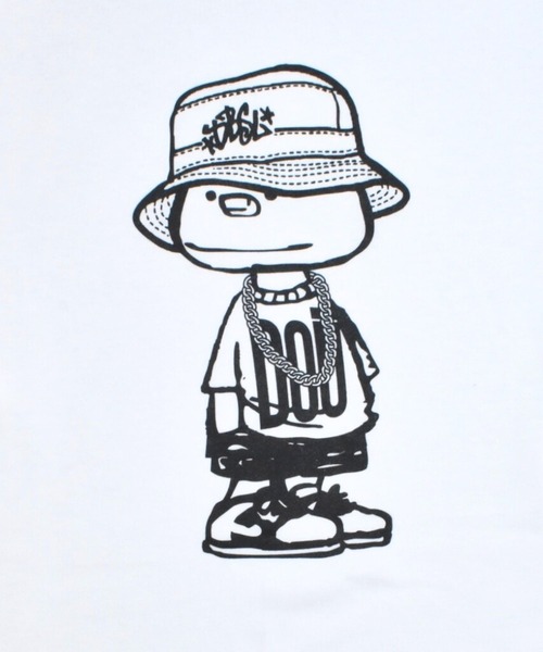 DOUBLE STEAL（ダブルスティール）の「HAT DOUBZ 長袖Tシャツ（Tシャツ/カットソー・メンズ・ホワイト/ブラック・LARGE/X-LARGE）」の3枚目の写真