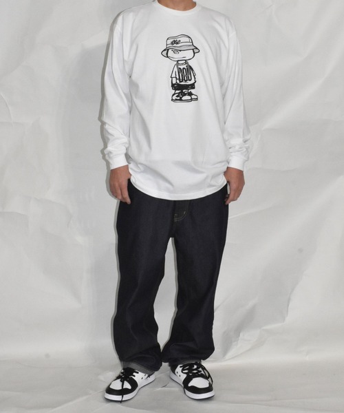 DOUBLE STEAL（ダブルスティール）の「HAT DOUBZ 長袖Tシャツ（Tシャツ/カットソー・メンズ・ホワイト/ブラック・LARGE/X-LARGE）」の5枚目の写真