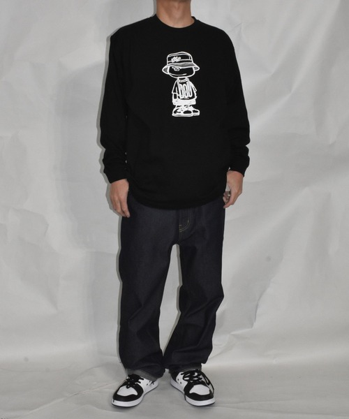 DOUBLE STEAL（ダブルスティール）の「HAT DOUBZ 長袖Tシャツ（Tシャツ/カットソー・メンズ・ホワイト/ブラック・LARGE/X-LARGE）」の7枚目の写真