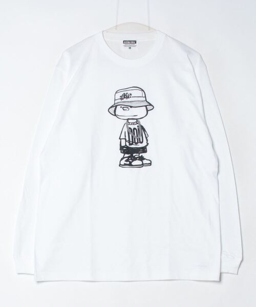DOUBLE STEAL（ダブルスティール）の「HAT DOUBZ 長袖Tシャツ（Tシャツ/カットソー・メンズ・ホワイト/ブラック・LARGE/X-LARGE）」の10枚目の写真