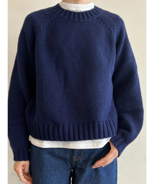 GAP（ギャップ）の「リラックス クルーネックセーター（ニット/セーター・レディース・ピンク/ネイビー/ベージュ/ブラック/ブルー/オフホワイト・L/XS/M/XXS/XL/S）」の15枚目の写真