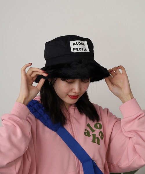 ROOPTOKYO（ループトウキョウ）の「ALOHA PEOPLE/アロハピープル ファーバケットハット（ハット・レディース・グレー/ブラック・FREE）」の15枚目の写真