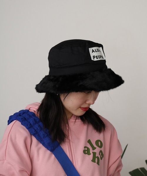 ROOPTOKYO（ループトウキョウ）の「ALOHA PEOPLE/アロハピープル ファーバケットハット（ハット・レディース・グレー/ブラック・FREE）」の16枚目の写真