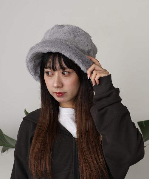 ROOPTOKYO（ループトウキョウ）の「ALOHA PEOPLE/アロハピープル ファーバケットハット（ハット・レディース・グレー/ブラック・FREE）」の8枚目の写真