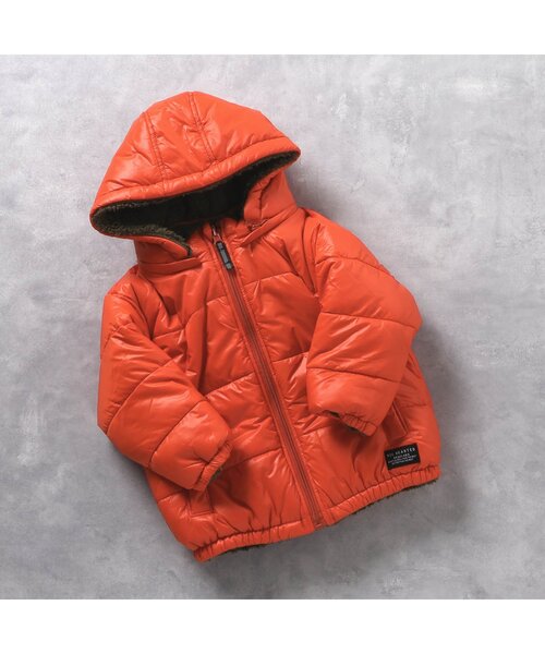 F.O.KIDS（エフオーキッズ）の「リバーシブルウォームブルゾン（ダウンジャケット/コート・キッズ・グリーン/キャメル/チャコール/オレンジ/パープル・80/90/100/110/120/130/140/150）」の12枚目の写真