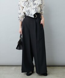 natural couture | セレモニー対応可 / Dカンベルト付きアシメハイウエストパンツ(その他パンツ)