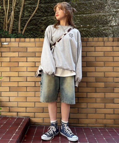 DOUBLE NAME（ダブルネーム）の「My favorite socks刺しゅうプルオーバー（スウェット・レディース・オフホワイト/オレンジ/グレー・FREE）」の14枚目の写真