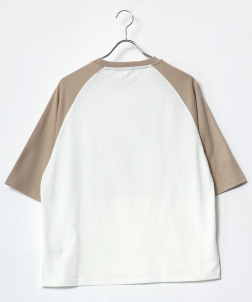Disney(ディズニー)の「Disney/ディズニー ミッキー ワンポイント フロント バックプリント ラグラン7分袖Tシャツ(Tシャツ/カットソー・レディース・アッシュグレー/オフホワイト/グレー/ホワイト・M/L)」の8枚目の写真