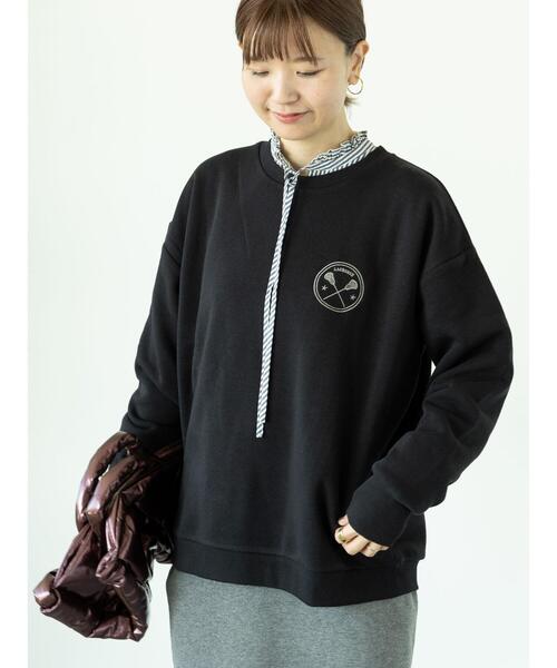Lugnoncure(ルノンキュール)の「スポーツモチーフプリント裏起毛スウェット(Tシャツ/カットソー・レディース・ミント/ブラック/オフホワイト・F)」の2枚目の写真