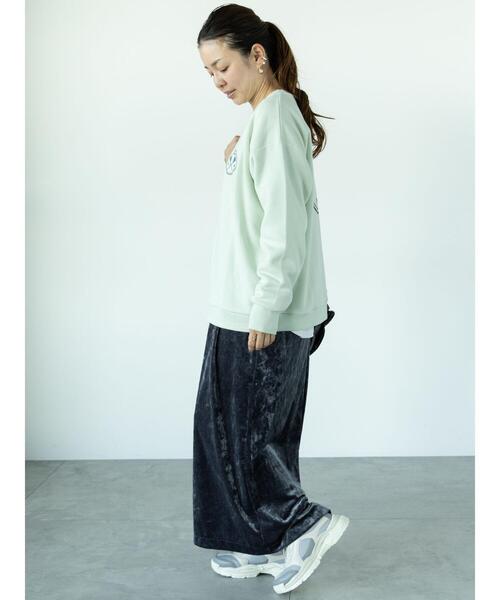 Lugnoncure(ルノンキュール)の「スポーツモチーフプリント裏起毛スウェット(Tシャツ/カットソー・レディース・ミント/ブラック/オフホワイト・F)」の6枚目の写真