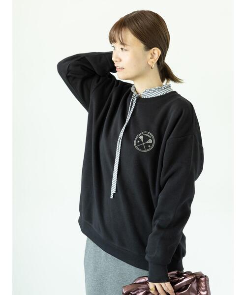 Lugnoncure(ルノンキュール)の「スポーツモチーフプリント裏起毛スウェット(Tシャツ/カットソー・レディース・ミント/ブラック/オフホワイト・F)」の11枚目の写真