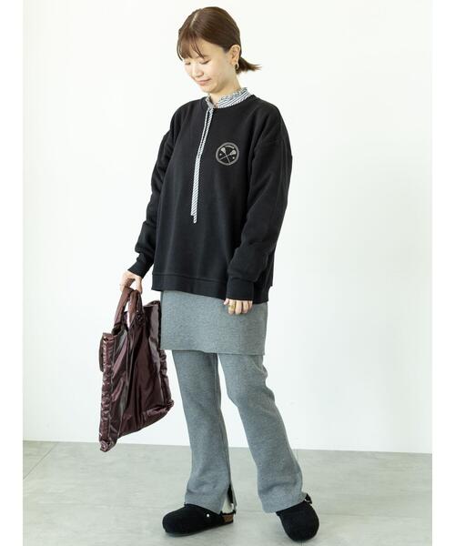 Lugnoncure(ルノンキュール)の「スポーツモチーフプリント裏起毛スウェット(Tシャツ/カットソー・レディース・ミント/ブラック/オフホワイト・F)」の13枚目の写真