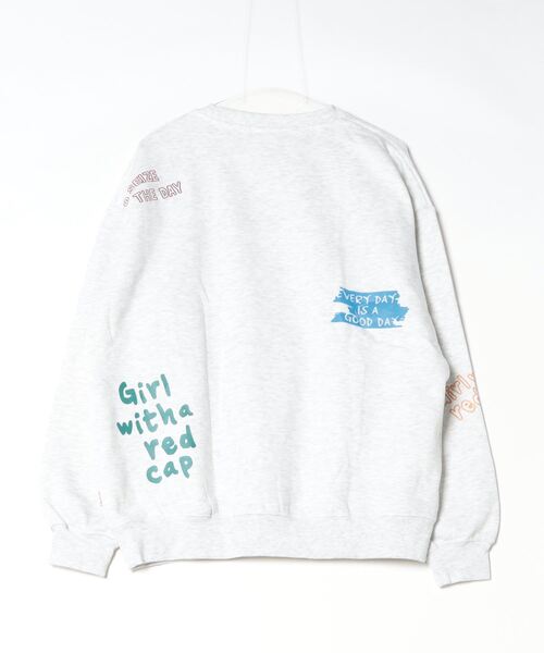 【セール】RED CAP GIRL 裏起毛RCG総柄プリント＆刺繍CN（スウェット）｜Red Cap Girl（レッドキャプガール）
