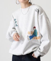 RED CAP GIRL 裏起毛RCG総柄プリント＆刺繍CN