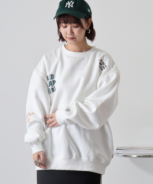 【セール】RED CAP GIRL 裏起毛RCG総柄プリント＆刺繍CN（スウェット）｜Red Cap Girl（レッドキャプガール）