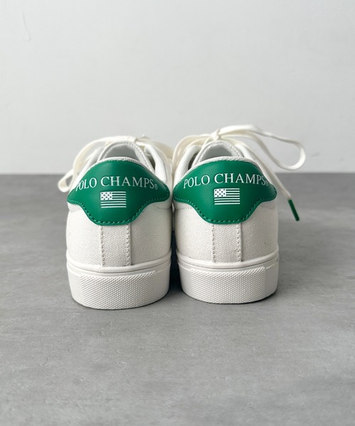 POLO CHAMPS（ポロチャンプス）の「POLO CHAMPS(ポロチャンプス)/ワンポイント刺繍 ローカット キャンバススニーカー（スニーカー・レディース・グレイッシュベージュ/ホワイト/ライトグレー/グリーン/ネイビー・23.0cm/23.5cm/24.0cm/24.5cm/25.0cm）」の10枚目の写真
