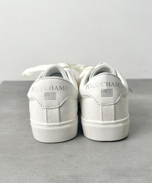 POLO CHAMPS（ポロチャンプス）の「POLO CHAMPS(ポロチャンプス)/ワンポイント刺繍 ローカット キャンバススニーカー（スニーカー・レディース・グレイッシュベージュ/ホワイト/ライトグレー/グリーン/ネイビー・23.0cm/23.5cm/24.0cm/24.5cm/25.0cm）」の6枚目の写真