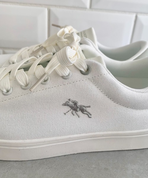 POLOCHAMPS（ポロチャンプス）の「POLOCHAMPS(ポロチャンプス)/ワンポイント刺繍 ローカット キャンバススニーカー（スニーカー・レディース・グレイッシュベージュ/ホワイト/ライトグレー/グリーン/ネイビー・23.0cm/23.5cm/24.0cm/24.5cm/25.0cm）」の20枚目の写真