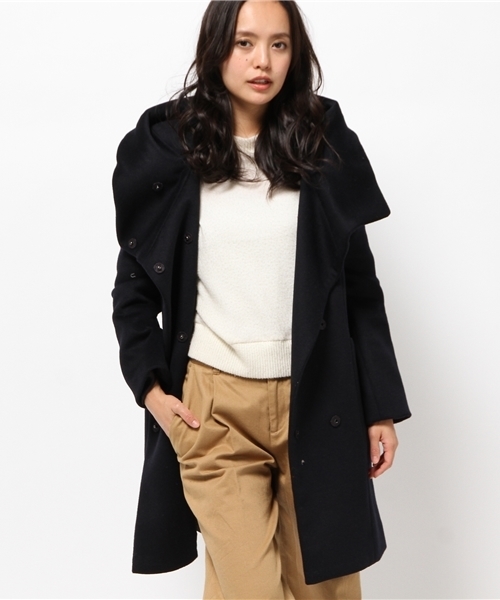 allureville（アルアバイル）の「メルトンビッグスタンド衿フード