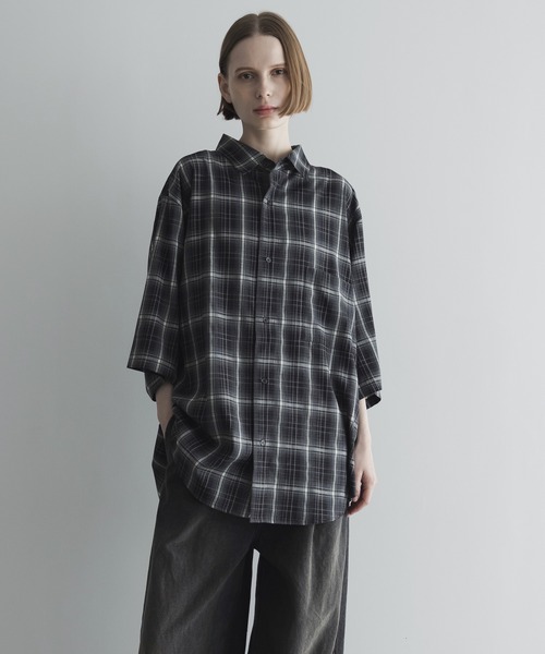 loose old tartan check shirt / ルーズオールドタータン柄
