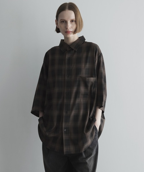 remer(リメール)の「loose old tartan check shirt / ルーズオールドタータン柄チェックシャツ(シャツ/ブラウス・メンズ・ブラウン/ブラック/チャコールグレー・X-SMALL/SMALL/MEDIUM/LARGE)」の13枚目の写真
