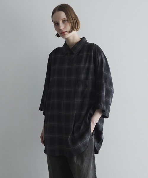 loose old tartan check shirt / ルーズオールドタータン柄