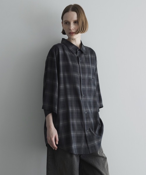 remer(リメール)の「loose old tartan check shirt / ルーズオールドタータン柄チェックシャツ(シャツ/ブラウス・メンズ・ブラウン/ブラック/チャコールグレー・X-SMALL/SMALL/MEDIUM/LARGE)」の9枚目の写真