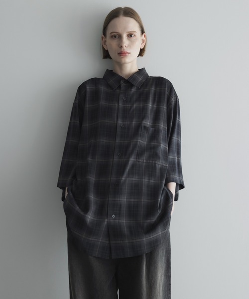 remer(リメール)の「loose old tartan check shirt / ルーズオールドタータン柄チェックシャツ(シャツ/ブラウス・メンズ・ブラウン/ブラック/チャコールグレー・X-SMALL/SMALL/MEDIUM/LARGE)」の8枚目の写真