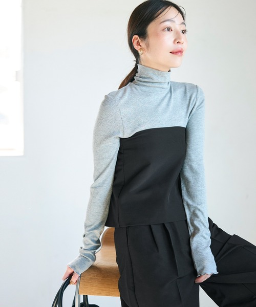 coca（coca）（コカ）の「2点セット ベアセットアップ（チューブトップ・レディース・チャコール/ブラック・M/L）」の7枚目の写真