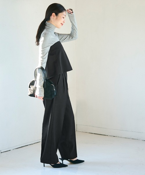 coca（coca）（コカ）の「2点セット ベアセットアップ（チューブトップ・レディース・チャコール/ブラック・M/L）」の8枚目の写真