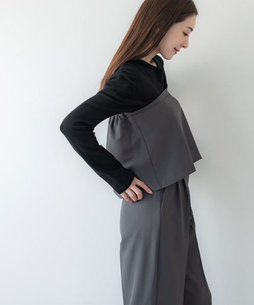 coca（coca）（コカ）の「2点セット ベアセットアップ（チューブトップ・レディース・チャコール/ブラック・M/L）」の15枚目の写真