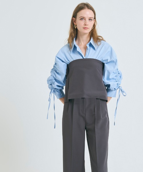 coca（coca）（コカ）の「2点セット ベアセットアップ（チューブトップ・レディース・チャコール/ブラック・M/L）」の19枚目の写真