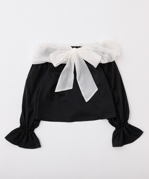 one after another NICE CLAUP(ワンアフターアナザーナイスクラップ)の「リボンブラウス(シャツ/ブラウス・レディース・ブラック/オフホワイト/ベビーピンク・FREE)」の21枚目の写真