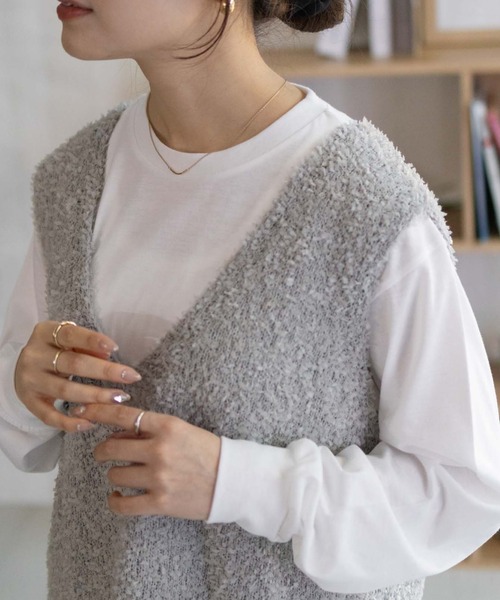 NAVY(ネイビー)の「nAvy 時短テープニットアンサンブル(ニット/セーター・レディース・グレー系その他/ベージュ系その他・M/L)」の7枚目の写真