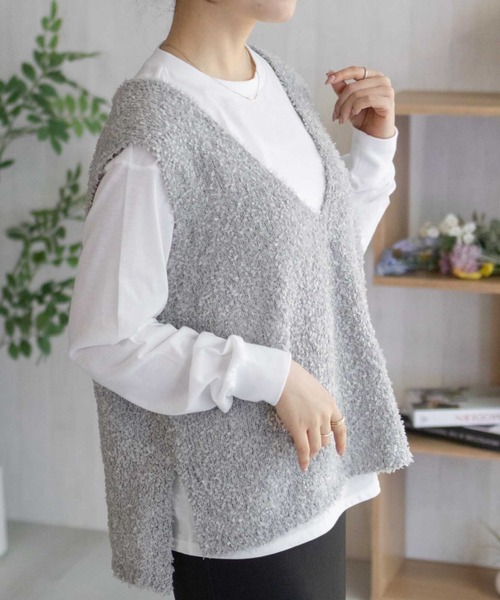 NAVY(ネイビー)の「nAvy 時短テープニットアンサンブル(ニット/セーター・レディース・グレー系その他/ベージュ系その他・M/L)」の8枚目の写真