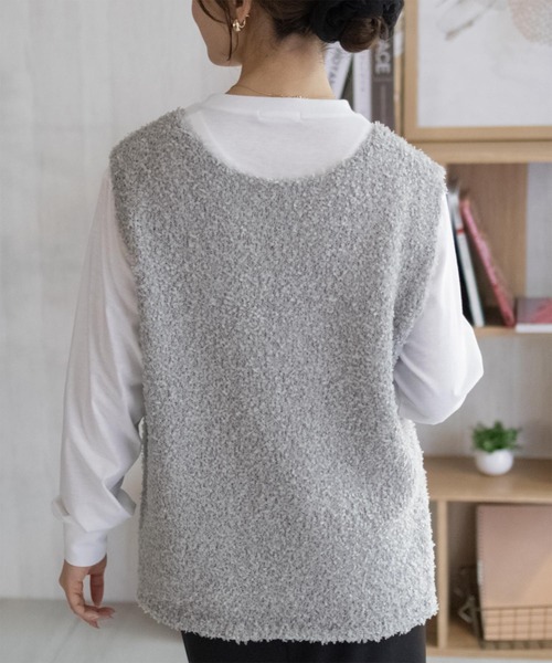 NAVY(ネイビー)の「nAvy 時短テープニットアンサンブル(ニット/セーター・レディース・グレー系その他/ベージュ系その他・M/L)」の9枚目の写真