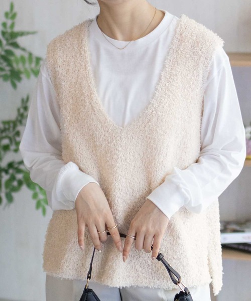 NAVY(ネイビー)の「nAvy 時短テープニットアンサンブル(ニット/セーター・レディース・グレー系その他/ベージュ系その他・M/L)」の13枚目の写真