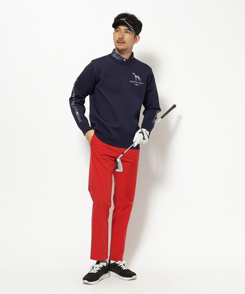 adabat（アダバット）の「ウォッシャブル素材 サルーキジャカードニット（ニット/セーター・メンズ・グレー/ネイビー/オレンジ・50/48/46）」の5枚目の写真