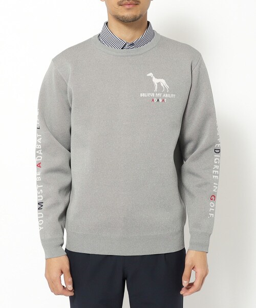 adabat（アダバット）の「ウォッシャブル素材 サルーキジャカードニット（ニット/セーター・メンズ・グレー/ネイビー/オレンジ・50/48/46）」の18枚目の写真