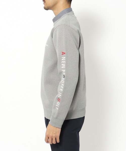 adabat（アダバット）の「ウォッシャブル素材 サルーキジャカードニット（ニット/セーター・メンズ・グレー/ネイビー/オレンジ・50/48/46）」の19枚目の写真