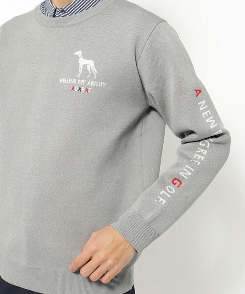 adabat（アダバット）の「ウォッシャブル素材 サルーキジャカードニット（ニット/セーター・メンズ・グレー/ネイビー/オレンジ・50/48/46）」の20枚目の写真