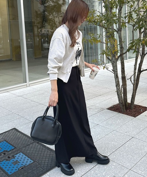 Futier land（フューティアランド）の「[選べる着丈2タイプ]裏毛スナップボタンカーディガントップス（カーディガン/ボレロ・レディース・ネイビー/ベージュ/ライトグレー/ライトイエロー/ライトピンク・MEDIUM/LARGE）」の13枚目の写真