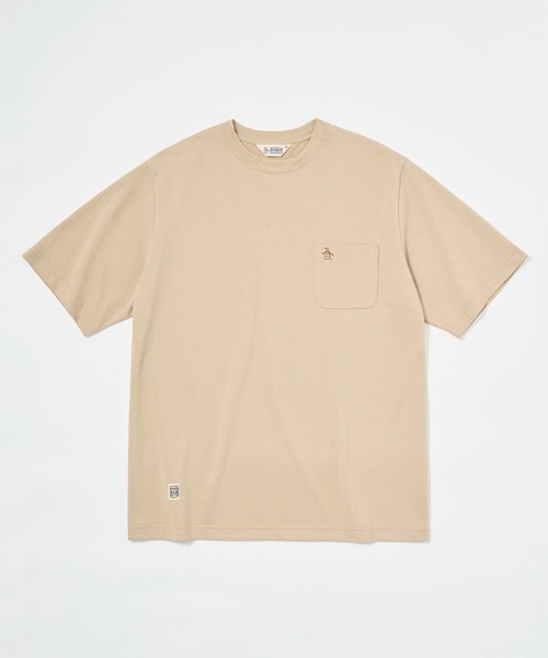 penguin BY MUNSINGWEAR(ペンギン バイ マンシングウェア)の「Pique crew neck T-shirt(Tシャツ/カットソー・メンズ・ベージュ/ネイビー/グリーン/レッド/ホワイト/ブラック・S/M/L/XL)」の1枚目の写真