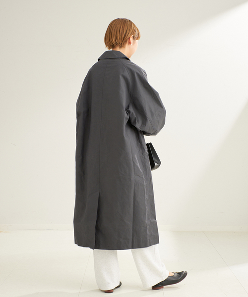 plage（プラージュ）の「BASERANGE/ベースレンジ EVEN LONG コート（ステンカラーコート・レディース・チャコールグレー・36/38）」の15枚目の写真